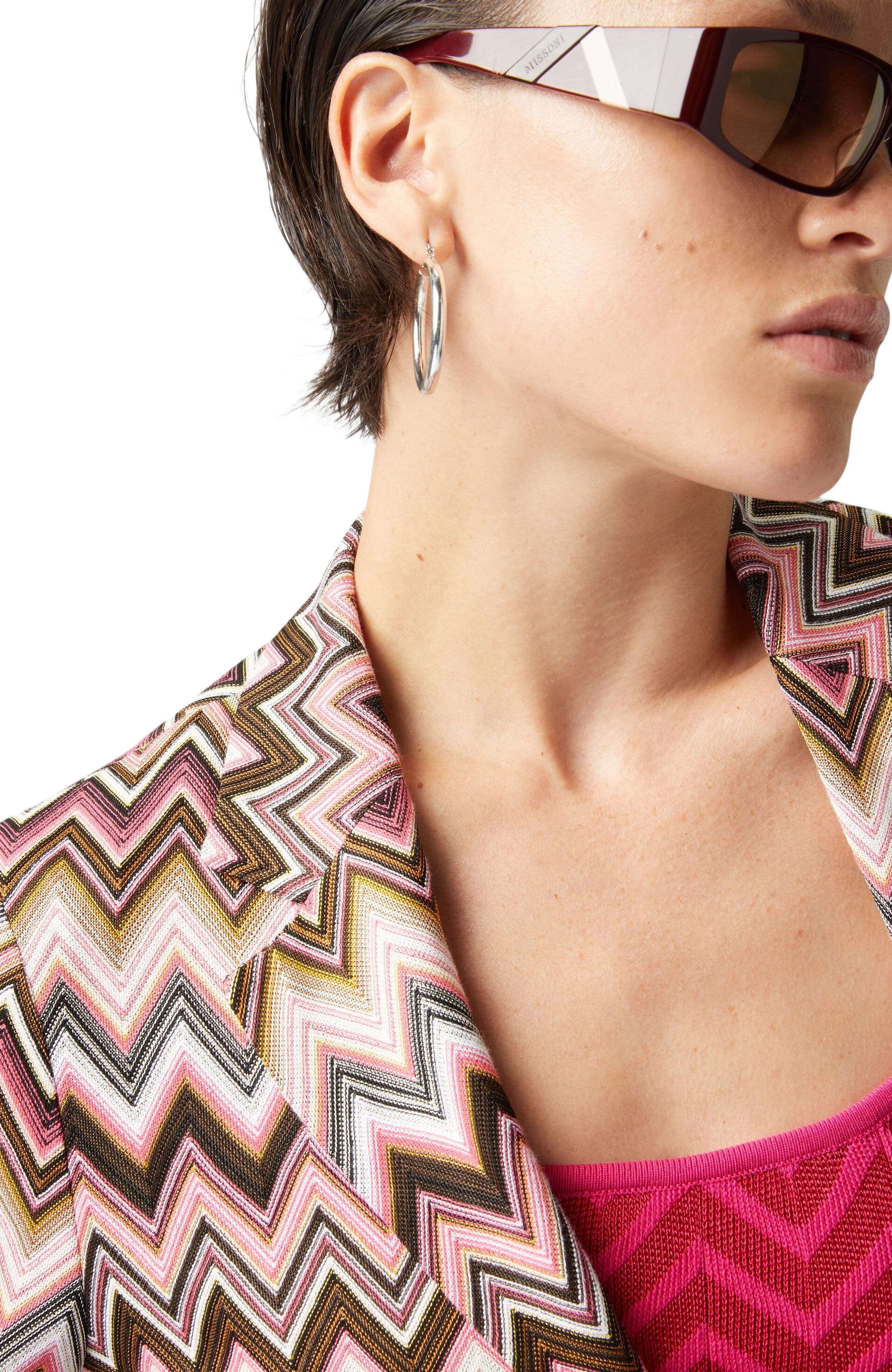 Missoni Single-breasted Blazer In Cotton And Zigzag Viscose in Multicoloured at Nordstrom - 4