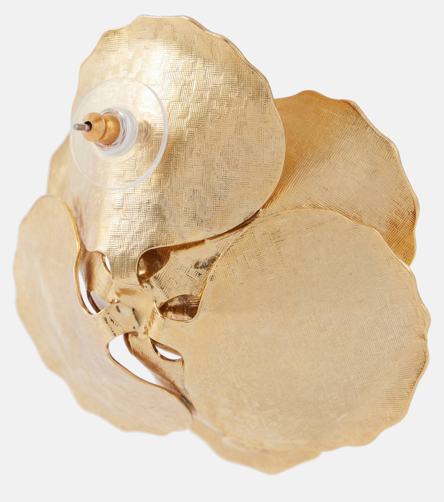 Gladiolus 18kt gold-plated earrings - 5