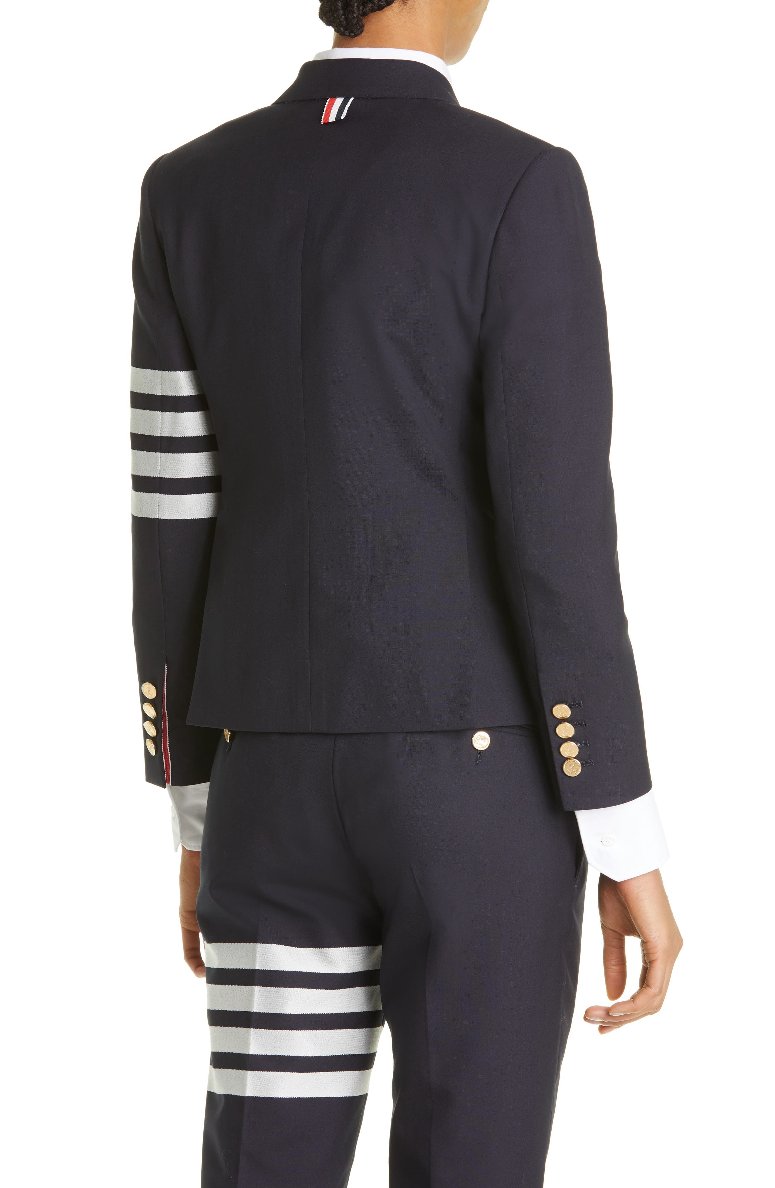 Stripe High Armhole Wool Sport Coat - 3
