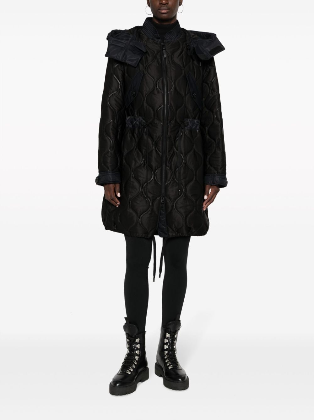 hooded padded coat - 2