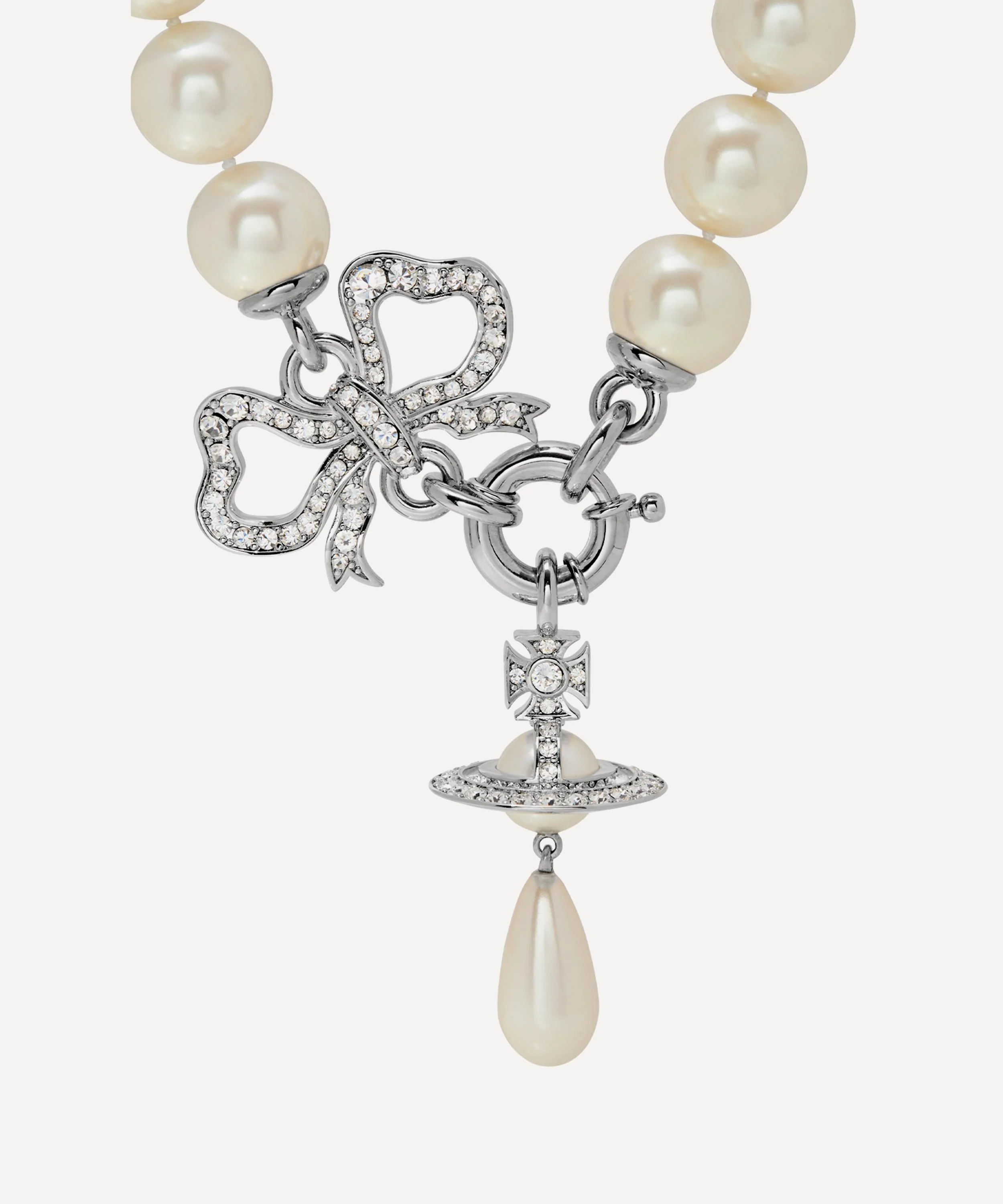 Silver-Tone Rigoberta Pearl Necklace - 1