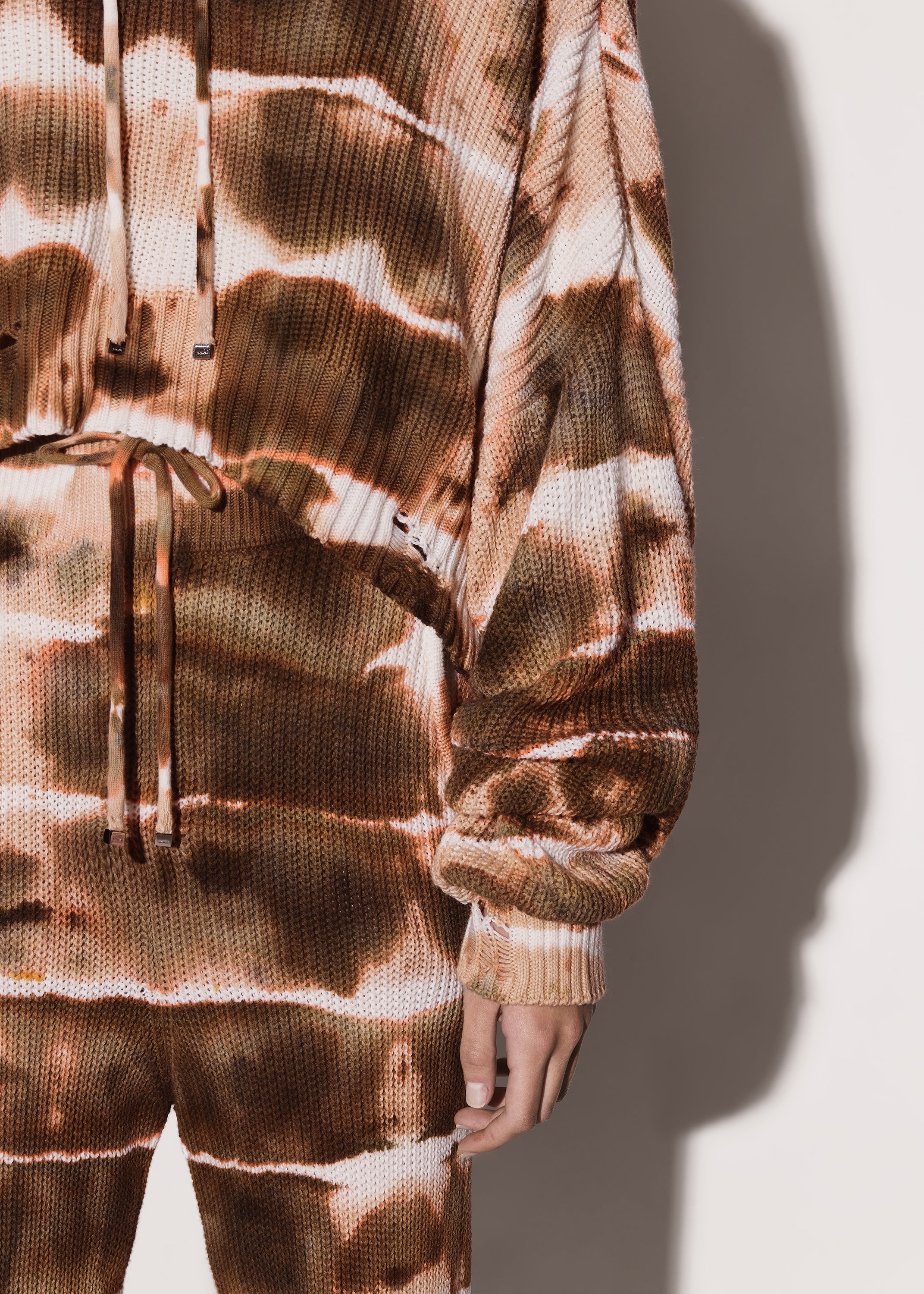 OVERSIZED TIE DYE RIB HOODIE - 7