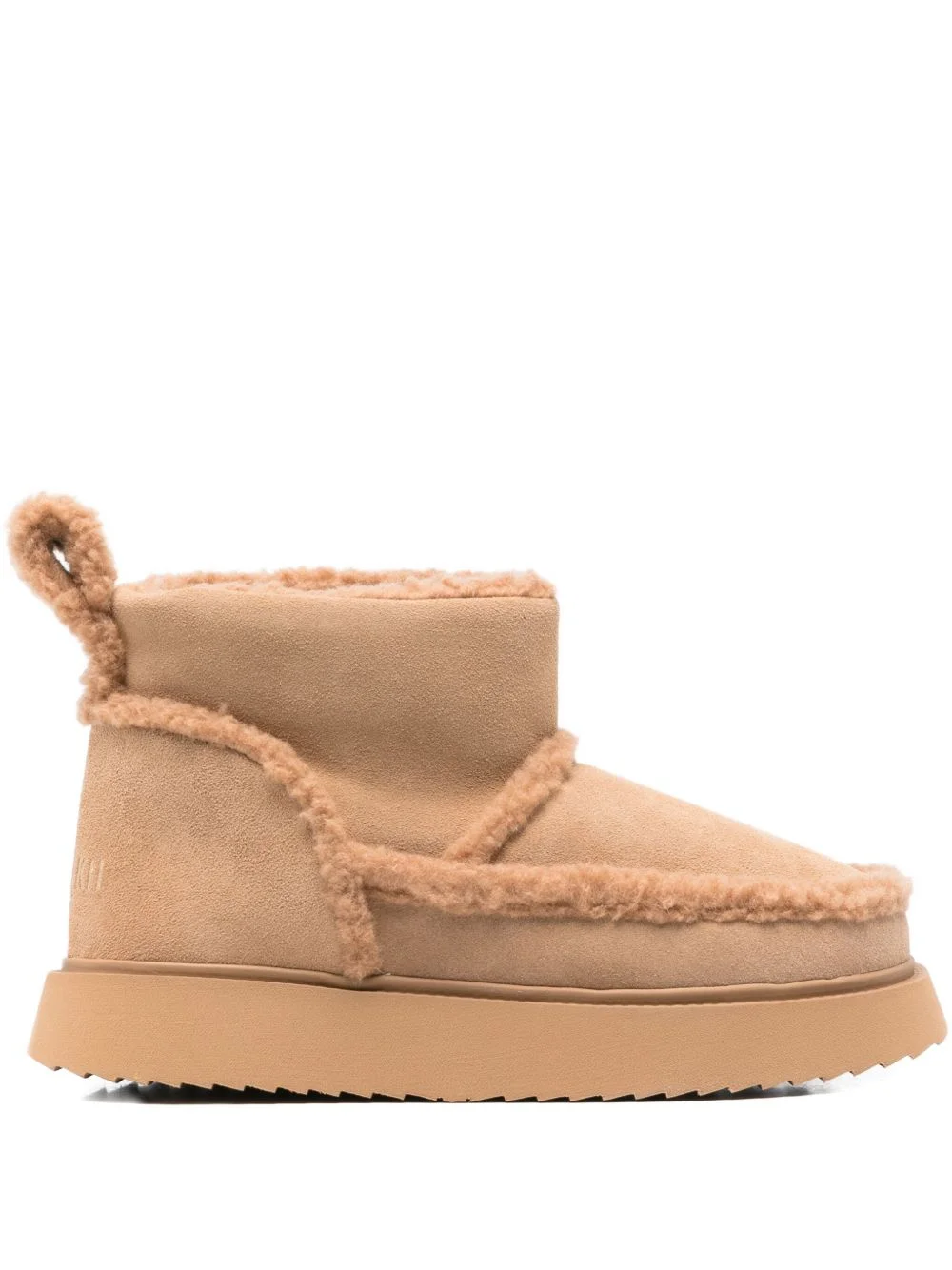 shearling-trim ankle boots - 1