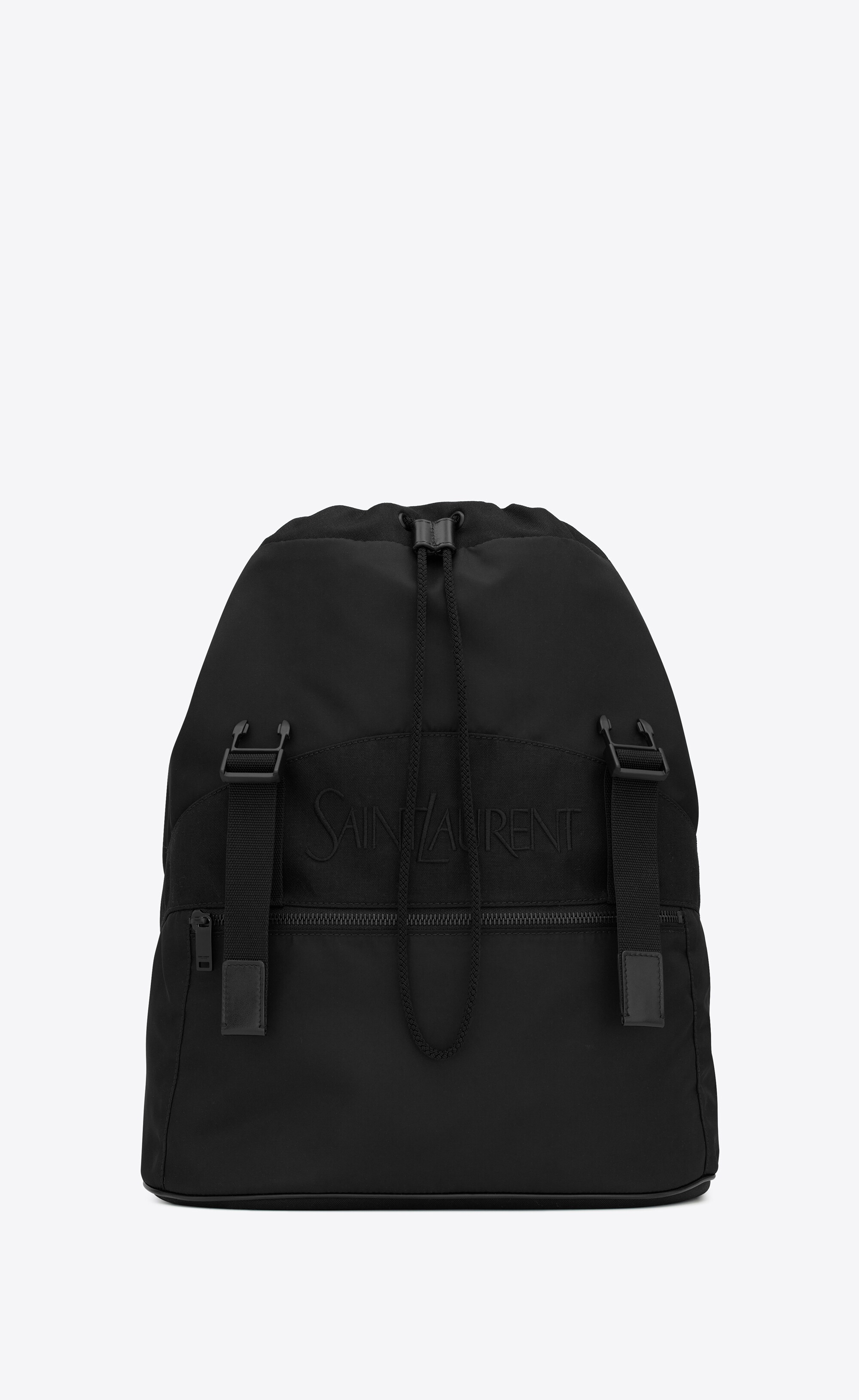 saint laurent backpack in econyl® and vegetable-tanned leather - 4