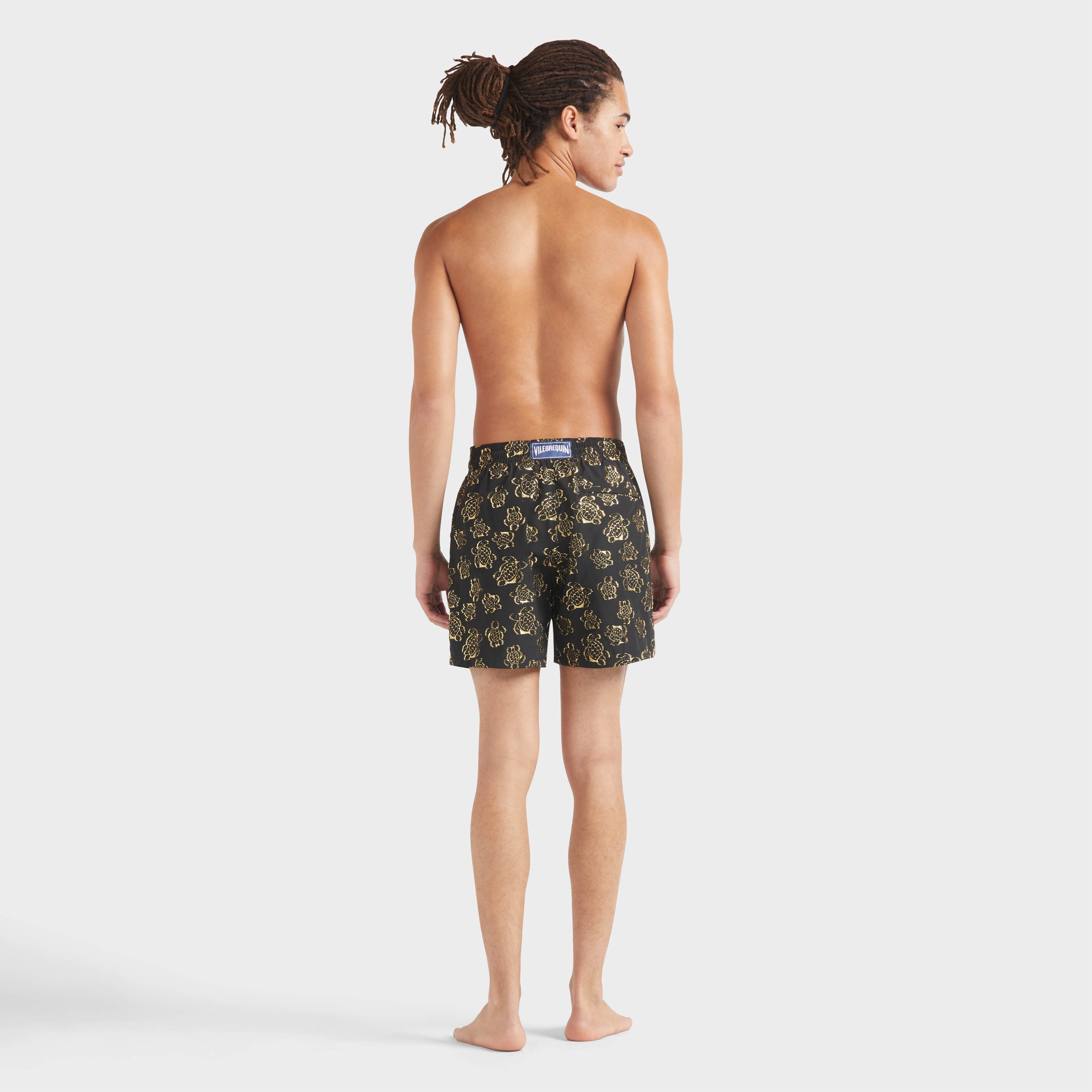 Men Swim Trunks Ronde des tortues Jacquard - 4