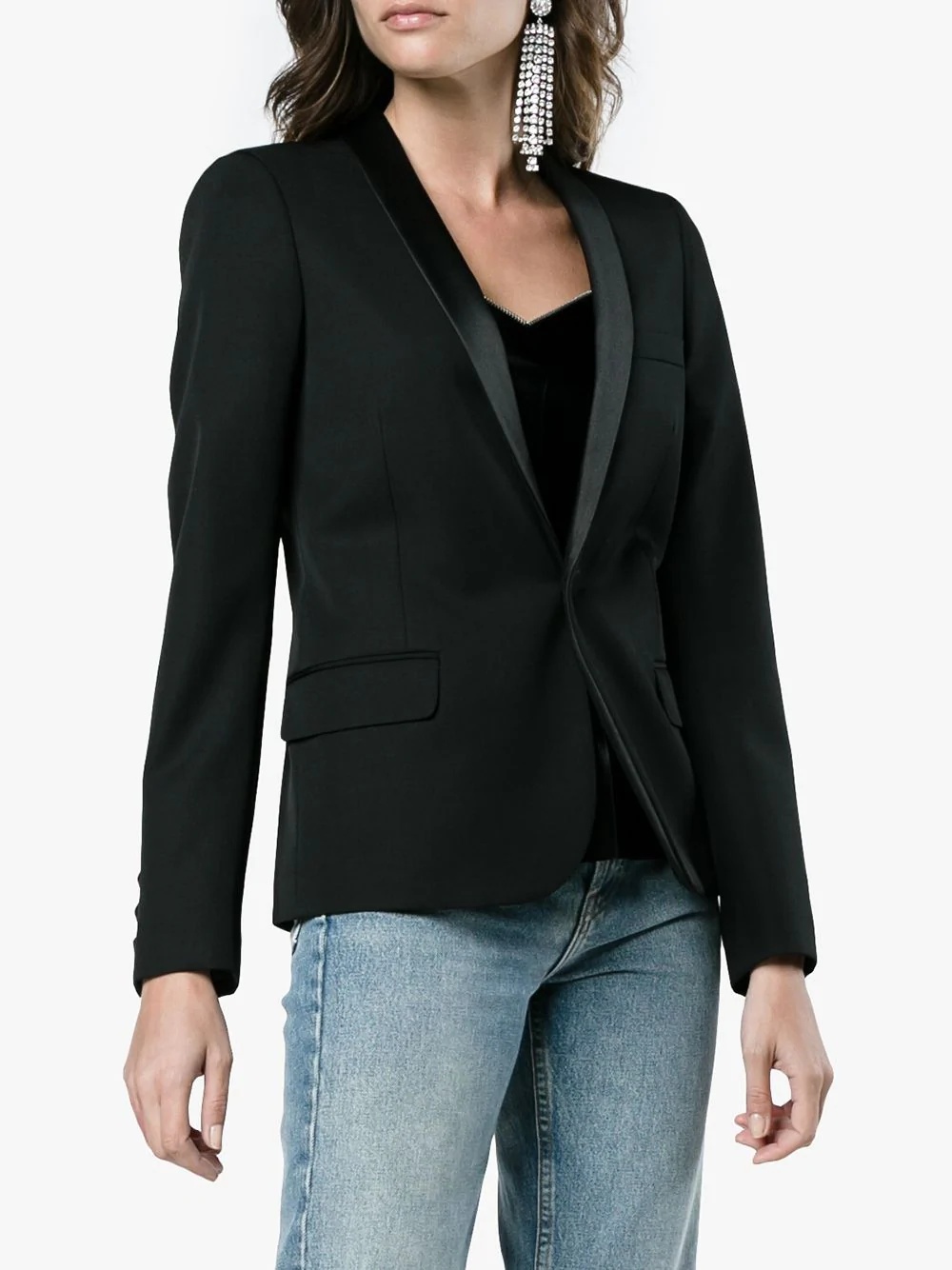 Iconic Le Smoking Cropped Blazer - 3