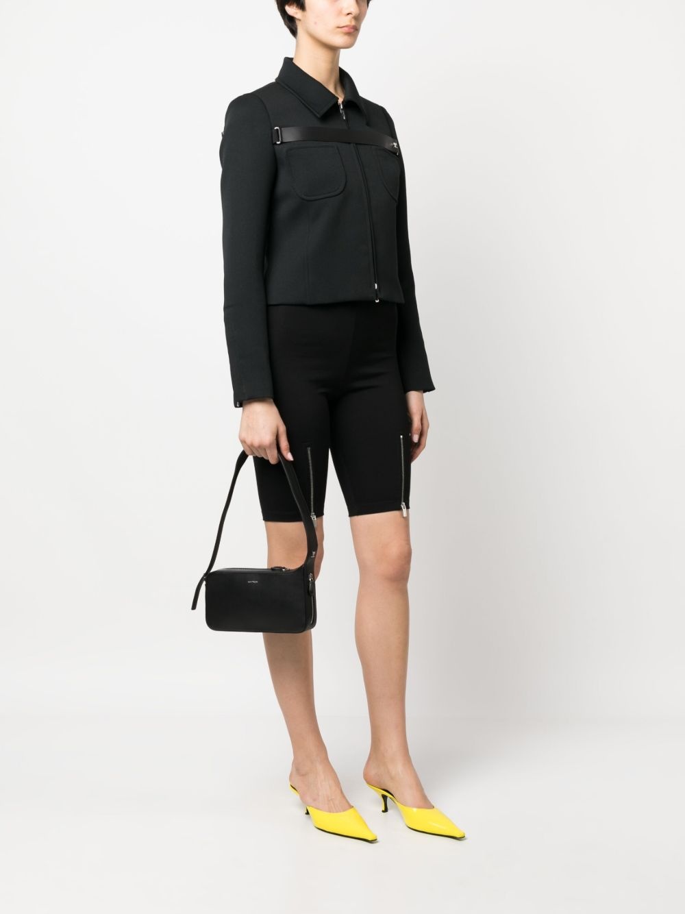 leather racer shoulder bag - 2