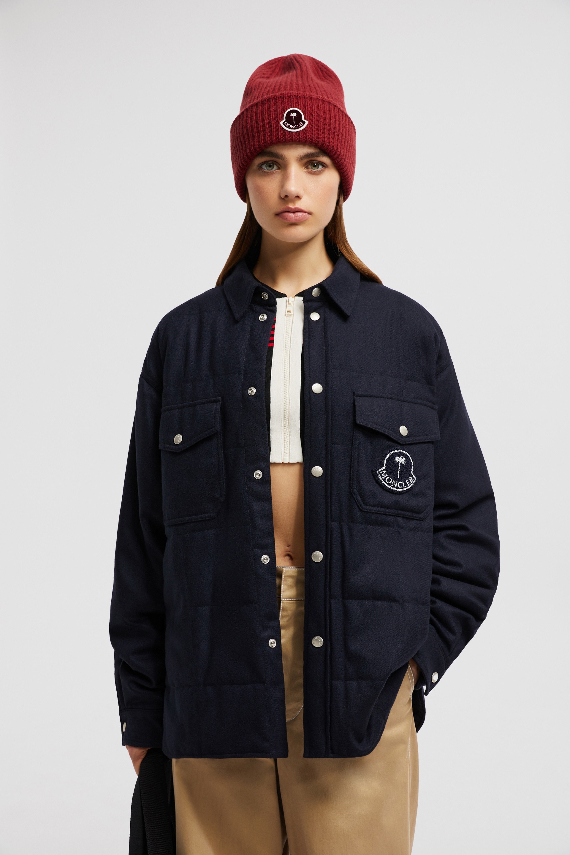 Moncler x Palm Angels Wool Flannel Shirt - 3