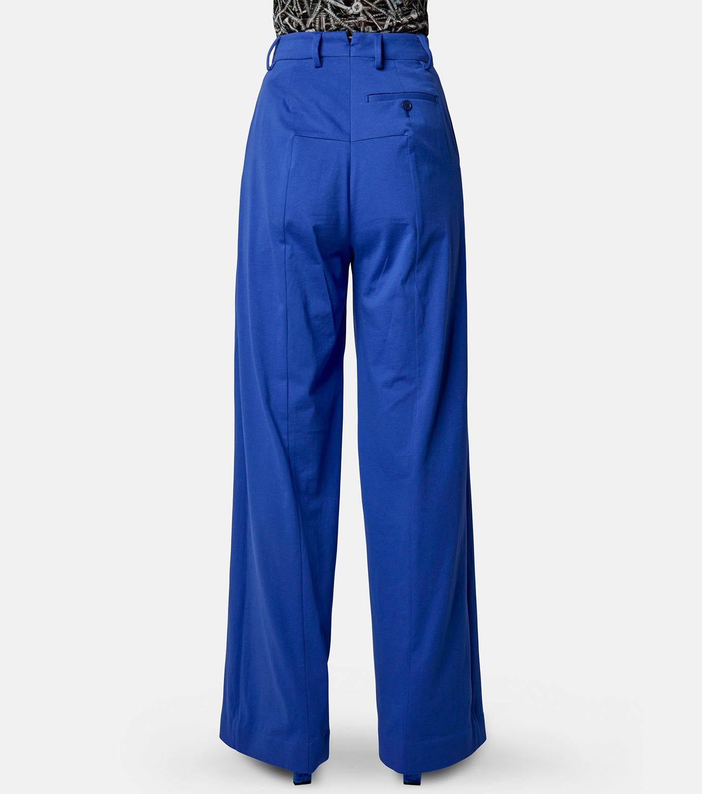 Womens Wide Leg Jersey Tailored Pant - 3