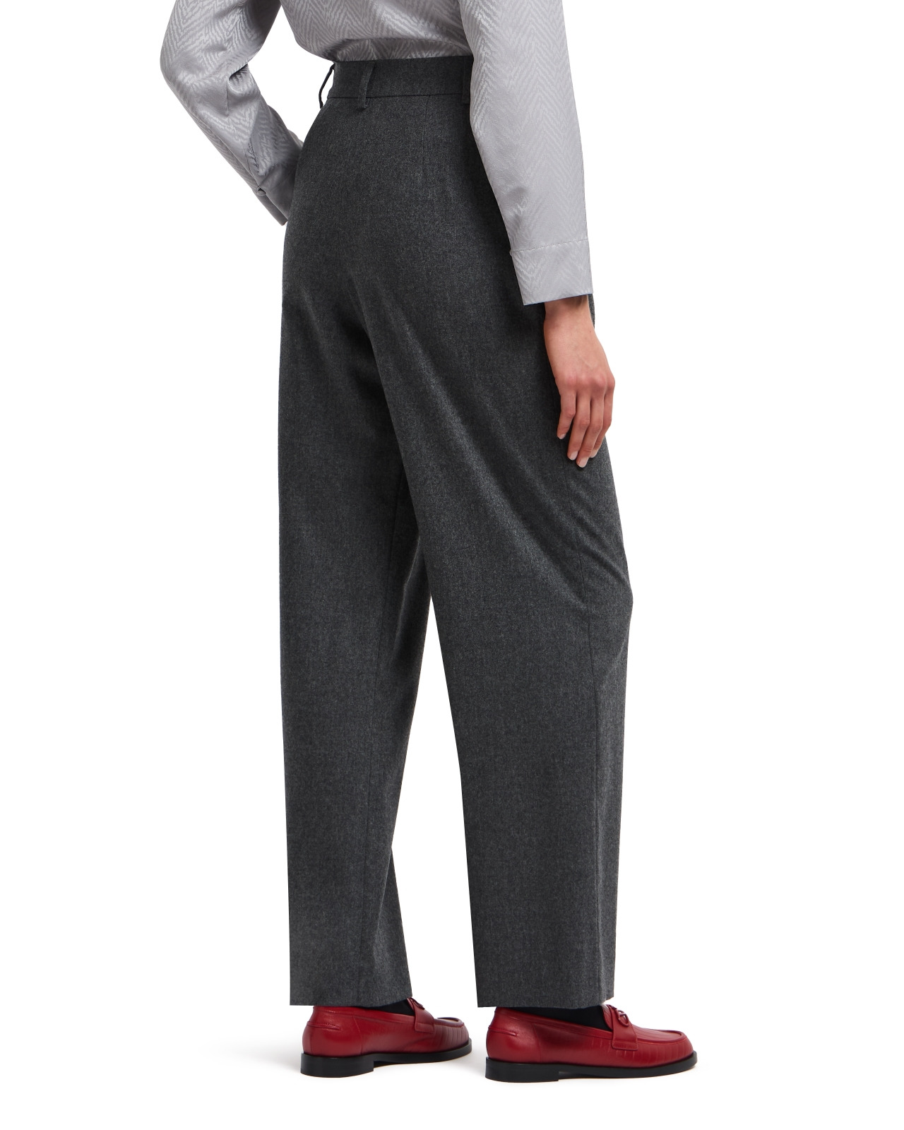 ICON WOOL FLANNEL TROUSERS WITH PLEATS - 3