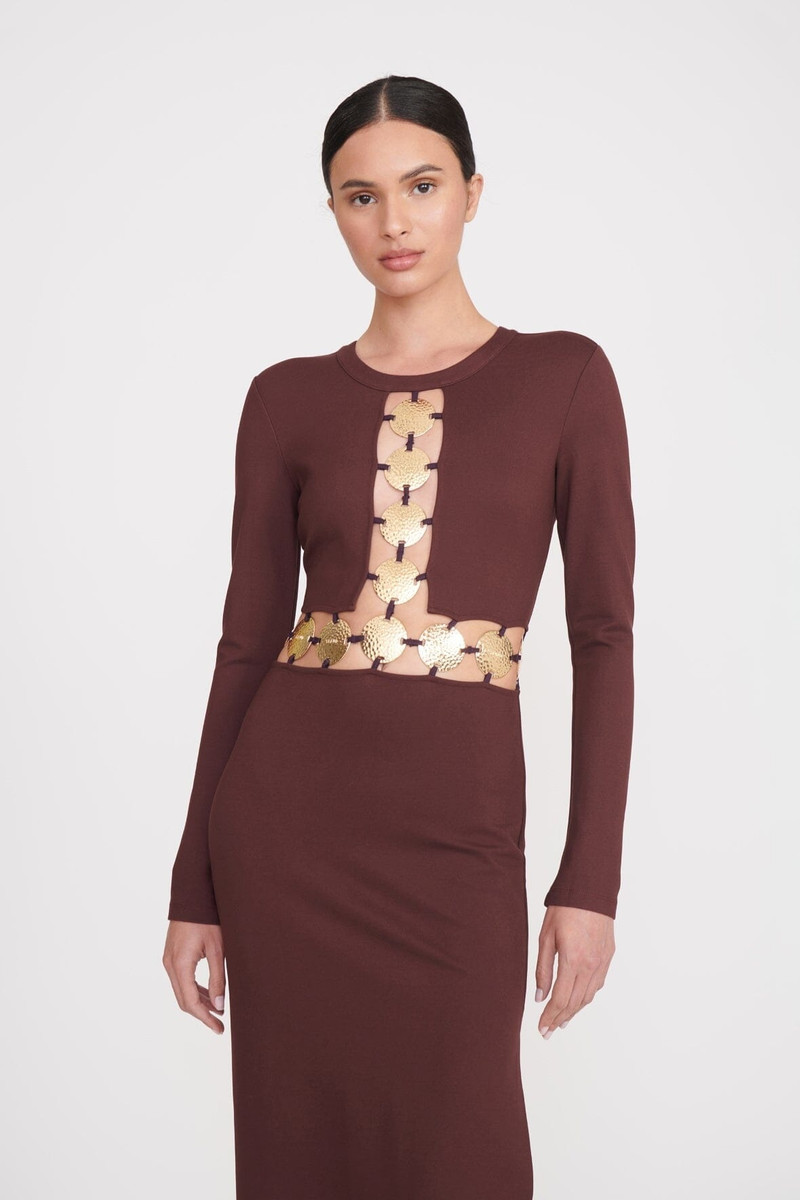 STAUD DELPHINE DRESS DARK 크리스탈 4