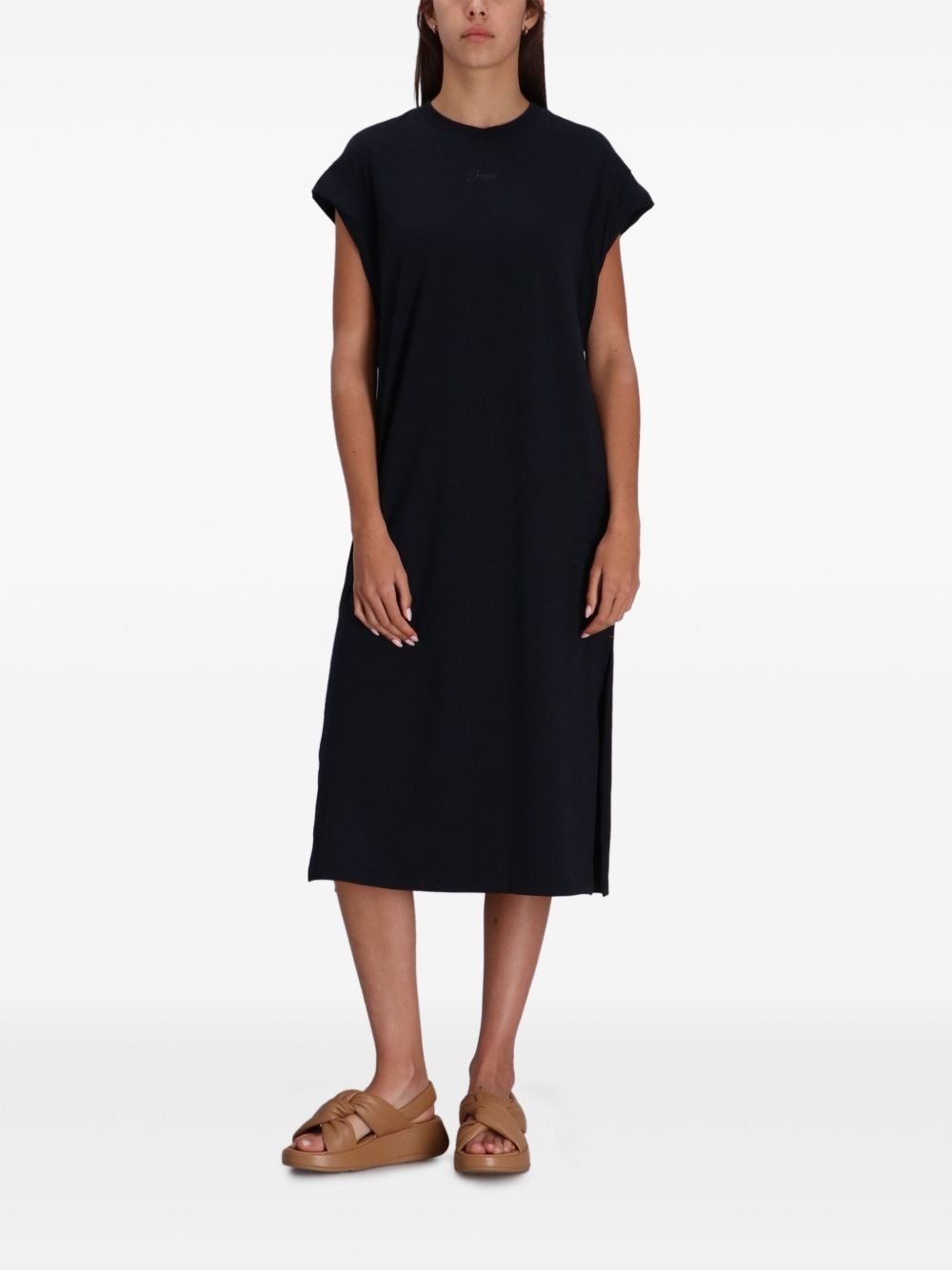 crew-neck midi dress - 2