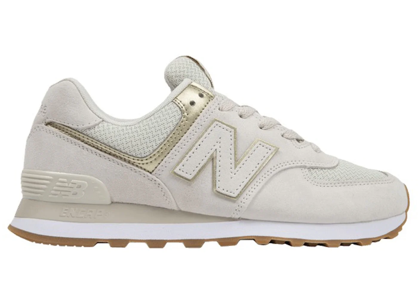 New Balance 574 Beige Gum (Women's) - 1