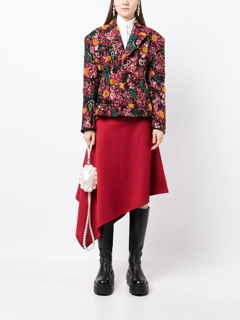 Comme Des Garçons single-breasted floral blazer outlook