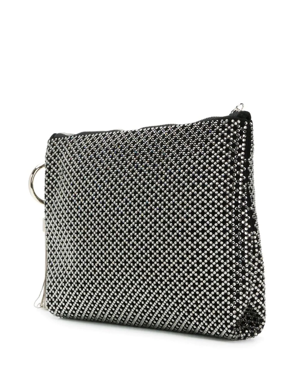 Callie diamond motif crystal hotfix clutch - 3