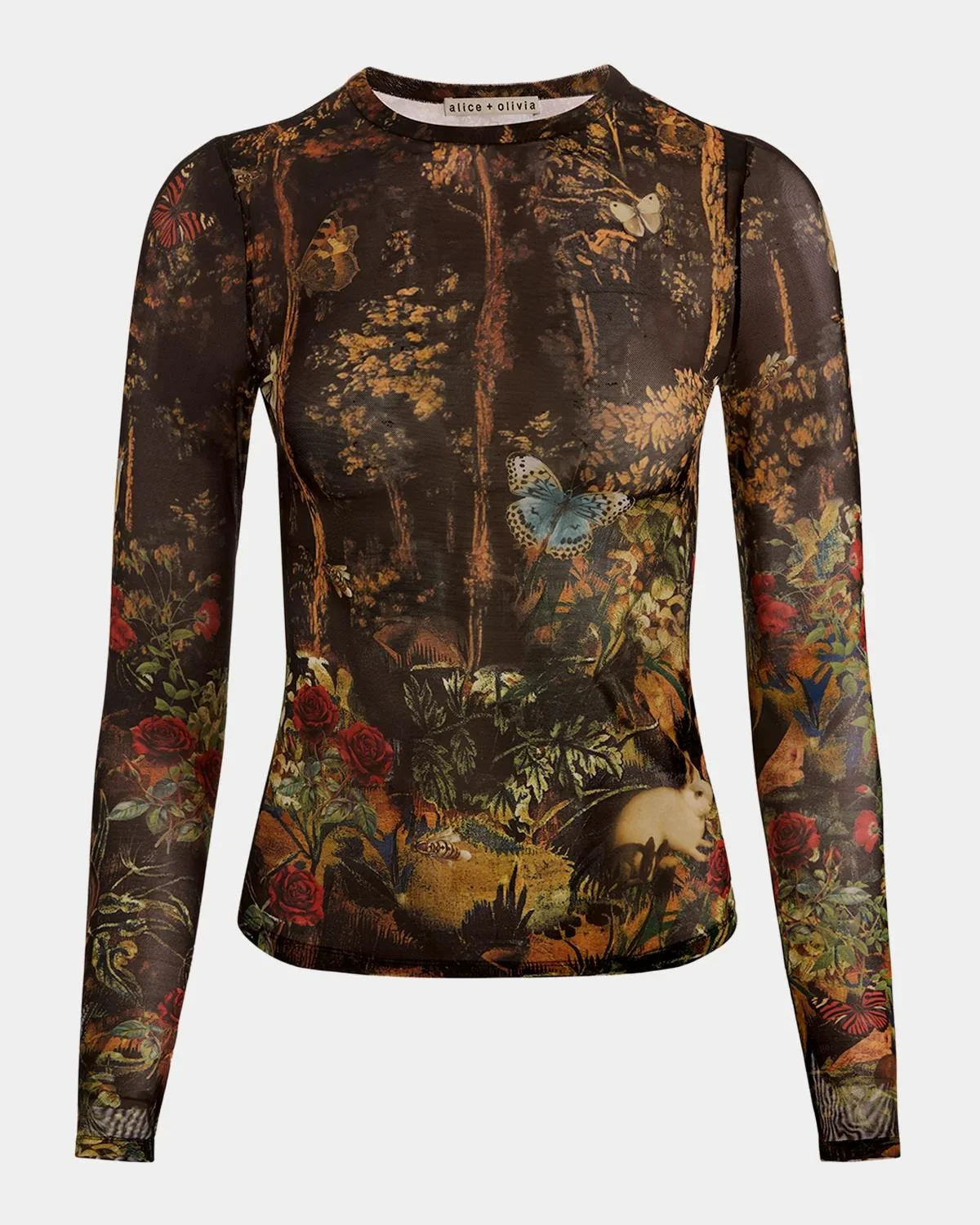 Delaina Printed Long-Sleeve Top - 1