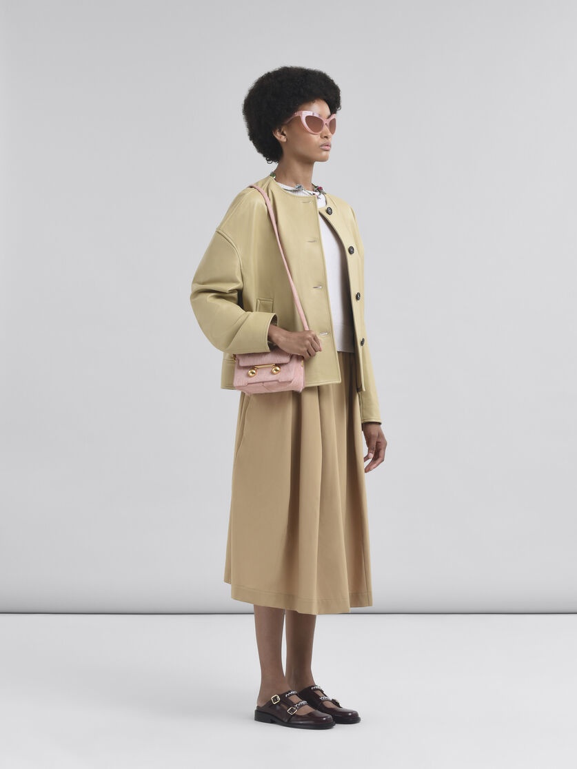 BEIGE WOOL BLEND MIDI SKIRT WITH MARNI SYMBOL - 5