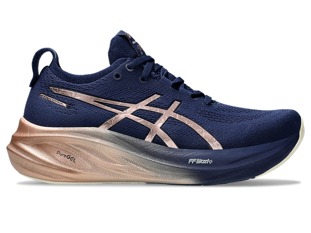 (WMNS) ASICS Gel-Nimbus 26 Platinum 'Navy' 1012B740-400 - 2