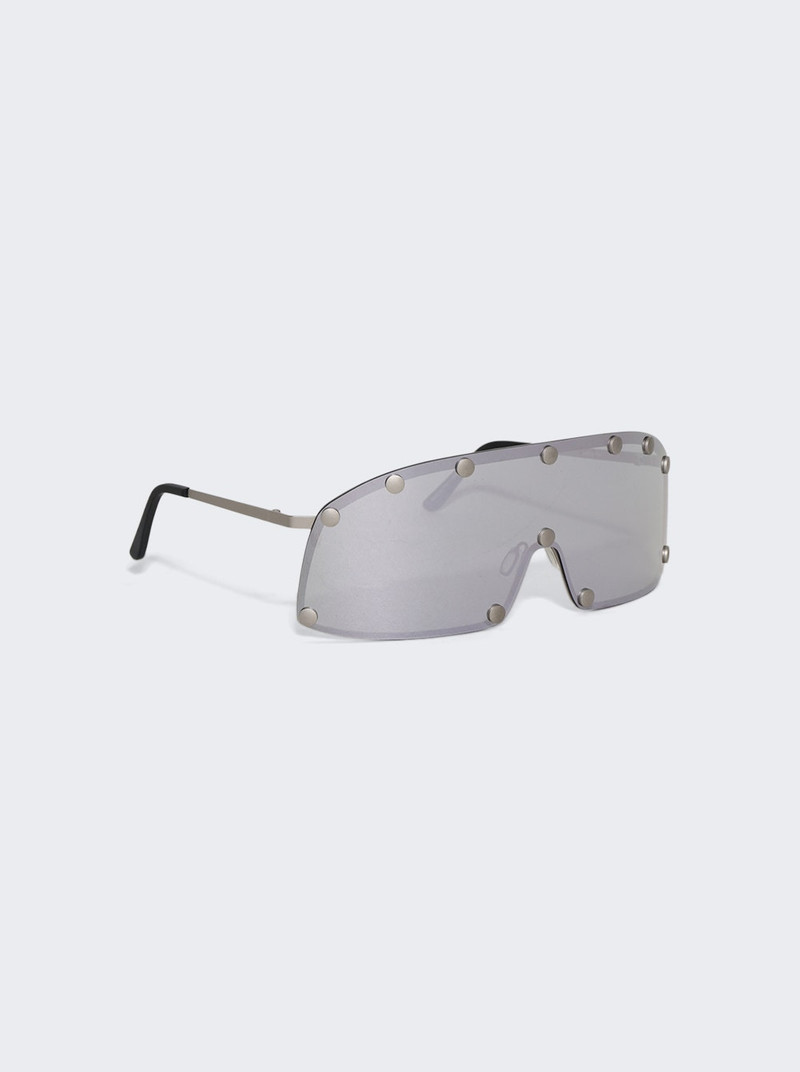 Rick Owens Shielding Sunglasses Silver outlook