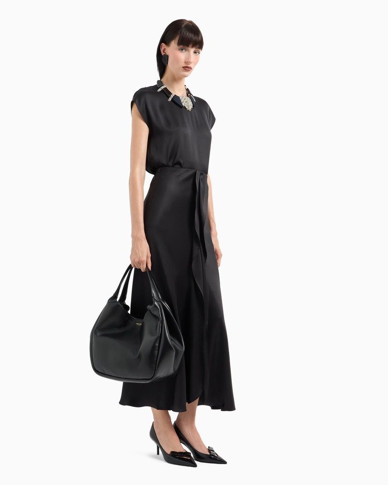 LARGE NAPPA LEATHER HOBO BAG 6