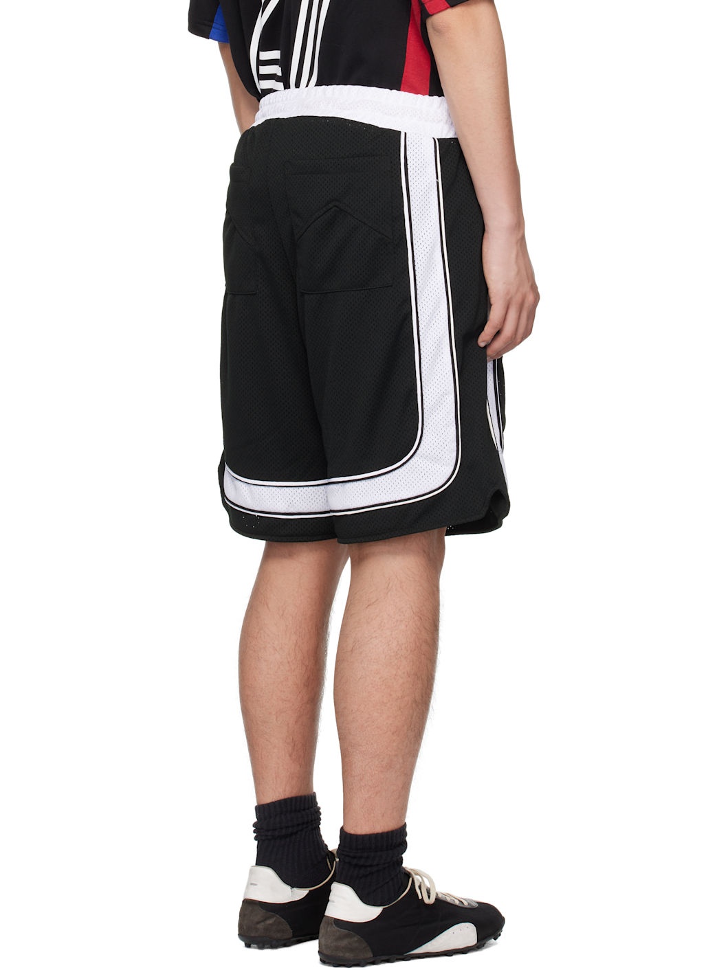Black & White Como Basketball Shorts - 3