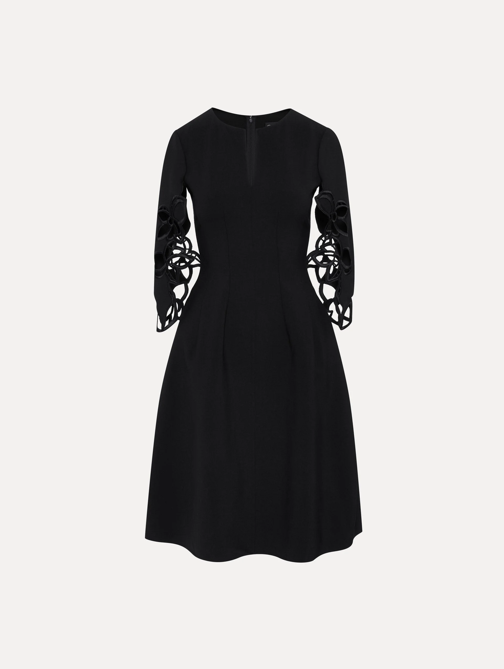 ORCHID SLEEVE SPLIT NECK DRESS - 1