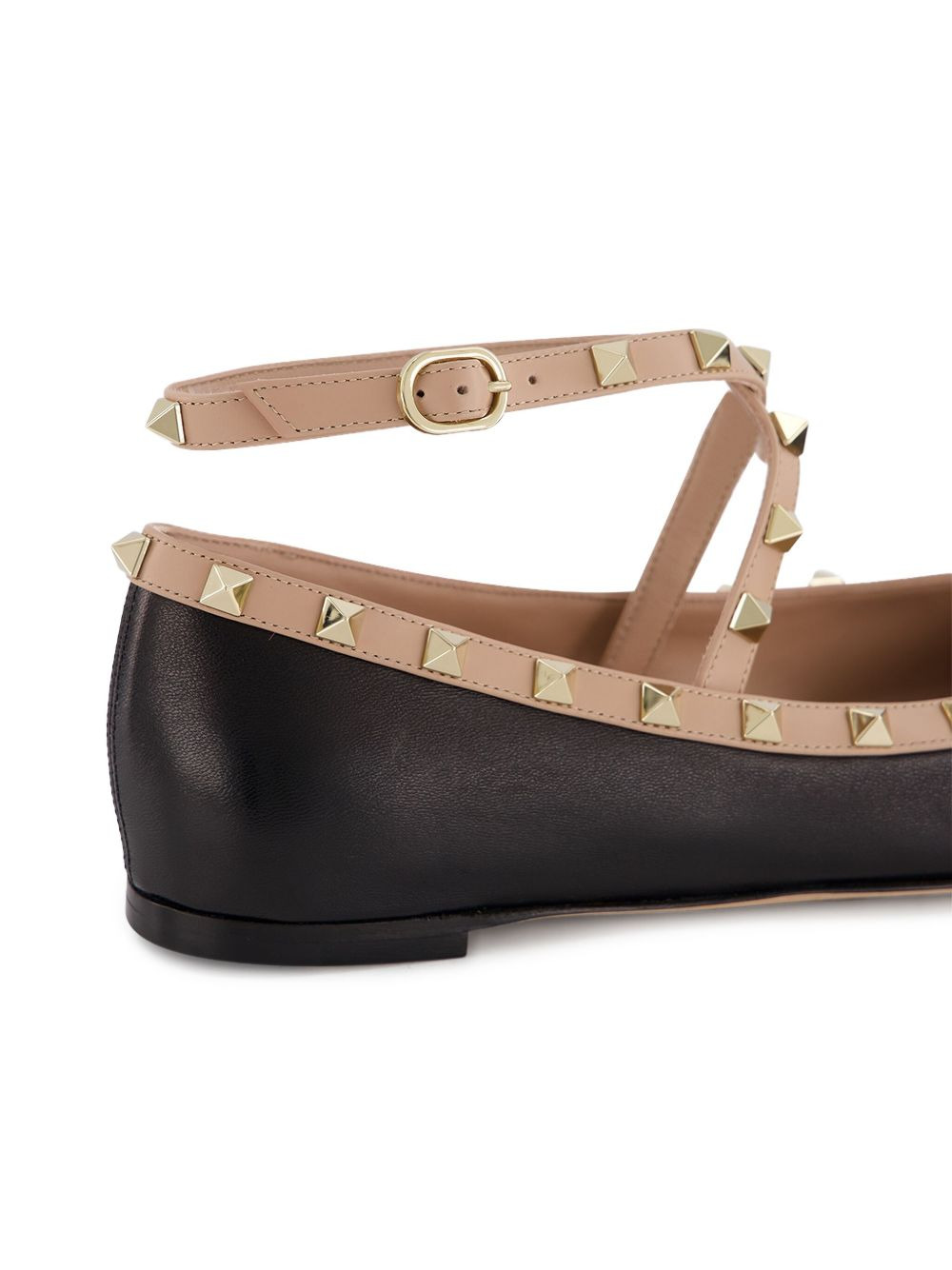 Rockstud leather ballerina shoes - 6
