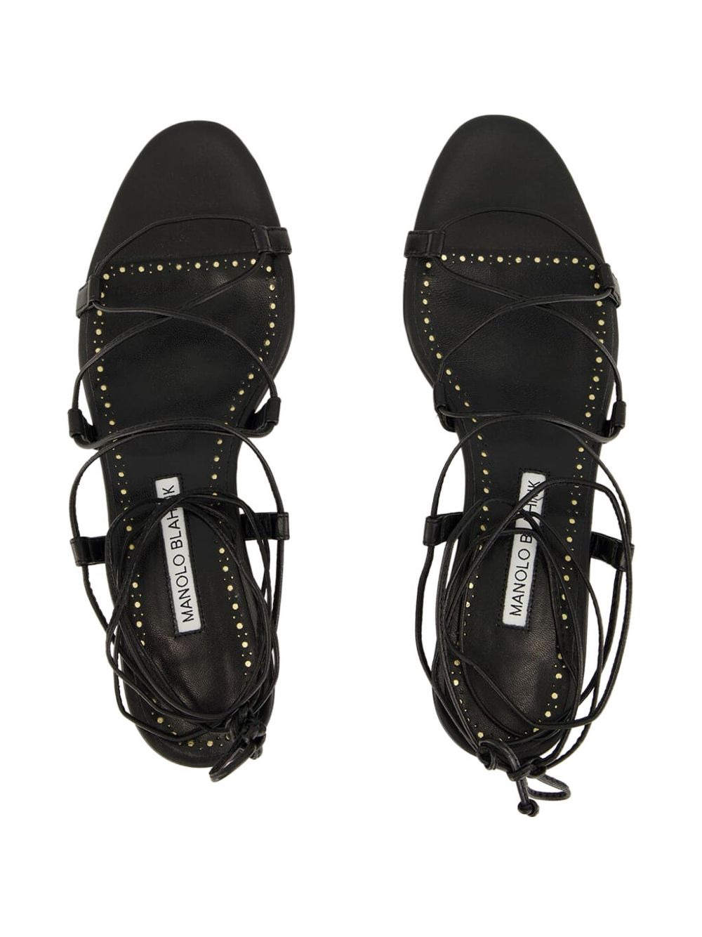 lace-up block-heel sandals - 4