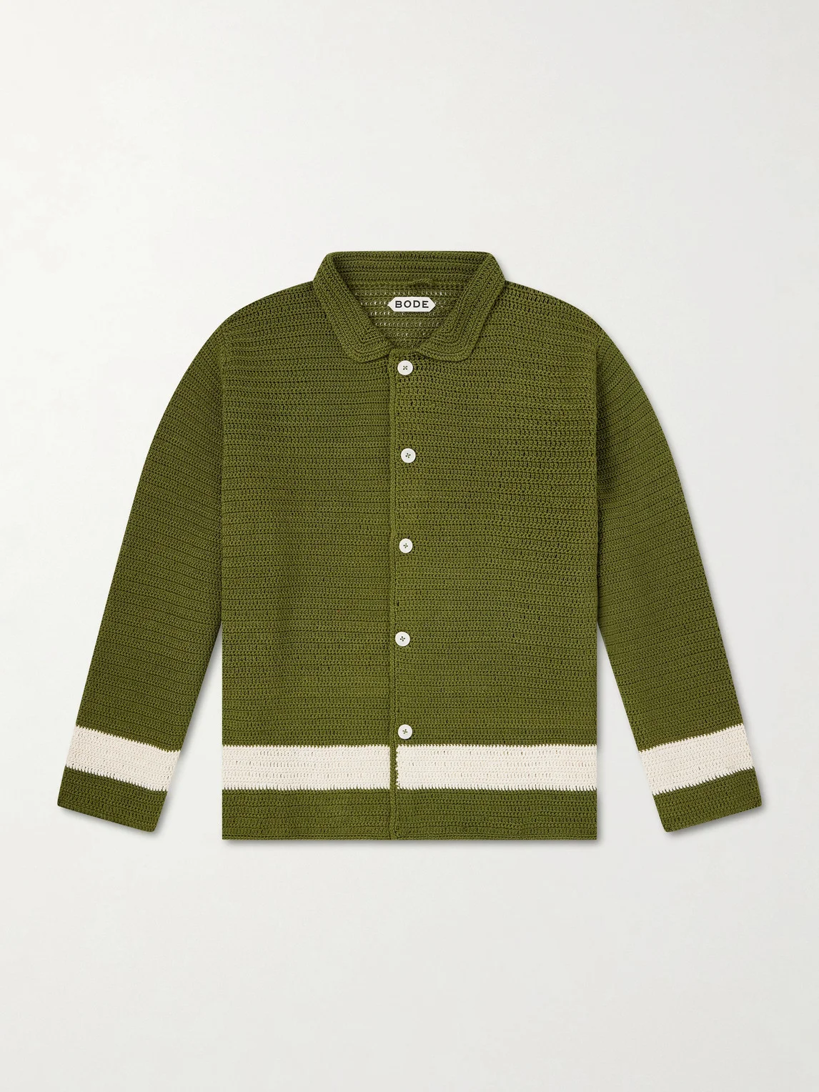 Marsh Striped Crocheted Cotton Shirt - 1