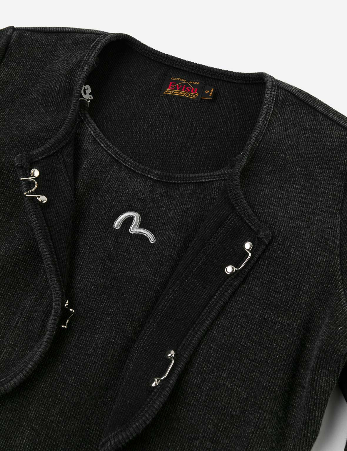Seagull Embroidery Fashion Fit Knitted Vest Jacket - 5