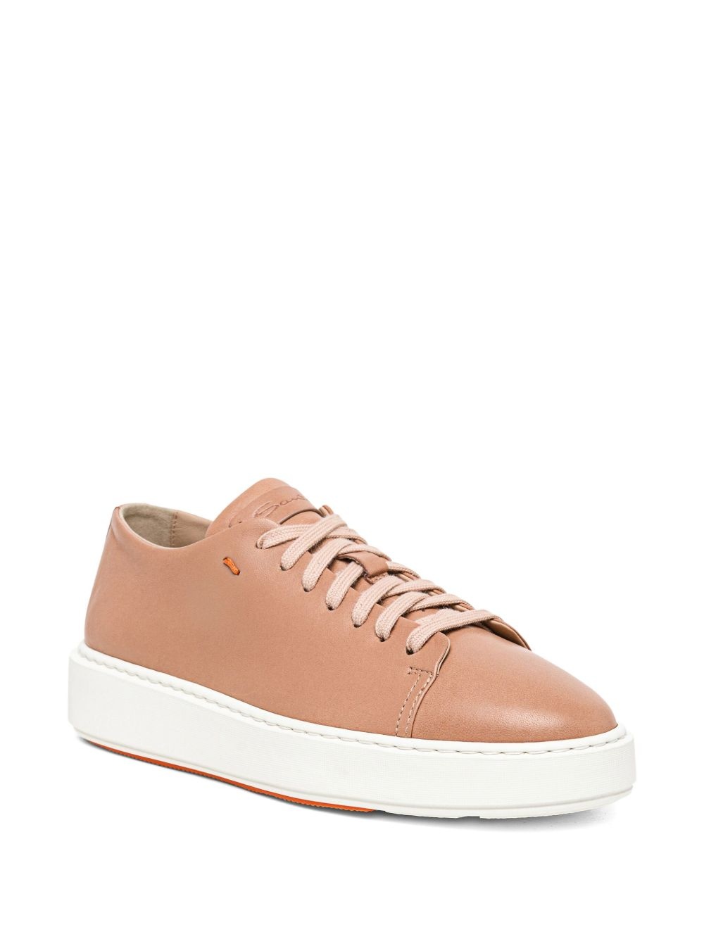 leather lace-up sneakers - 2