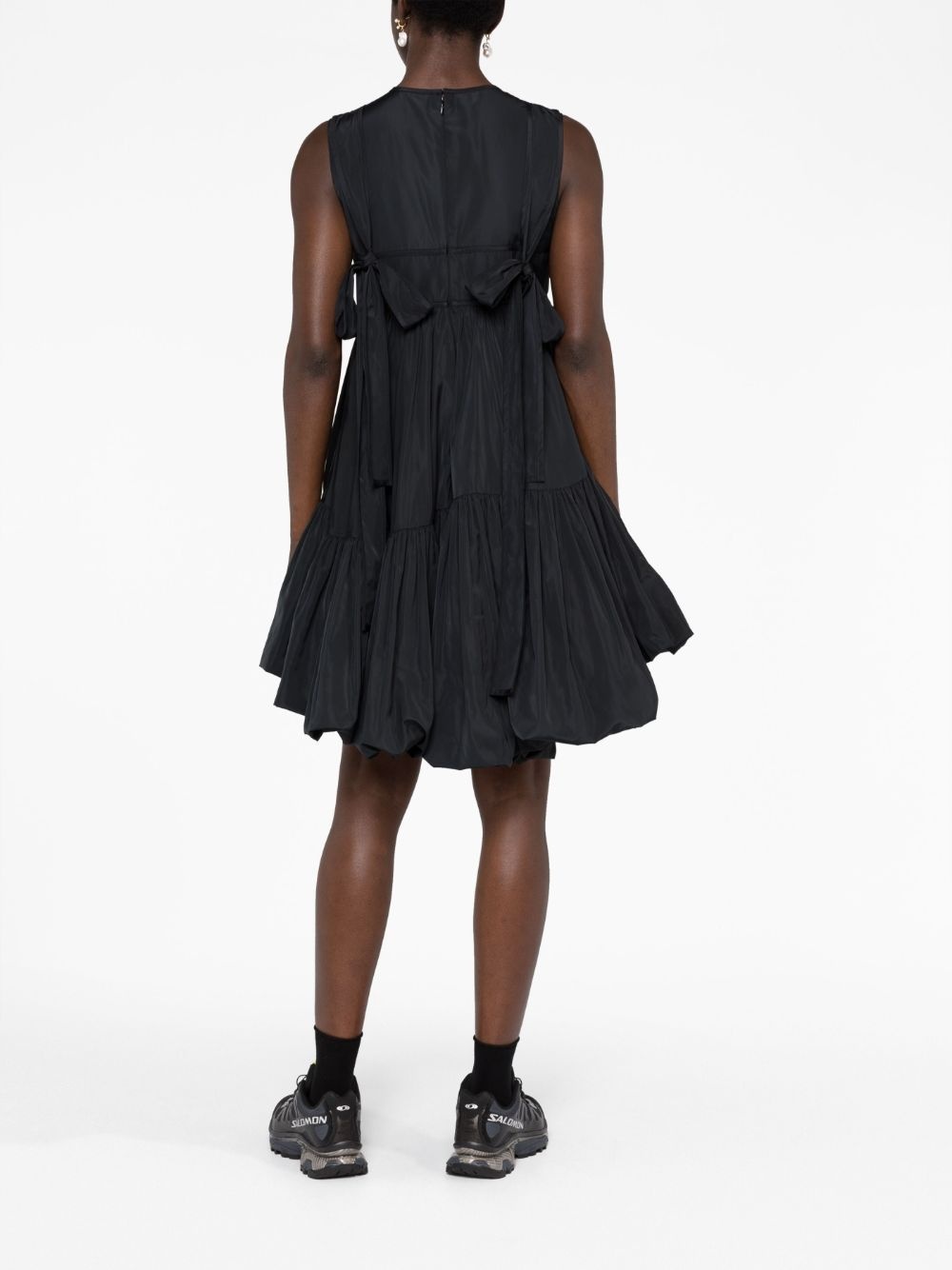 Divya bow-embellished faille minidress - 6
