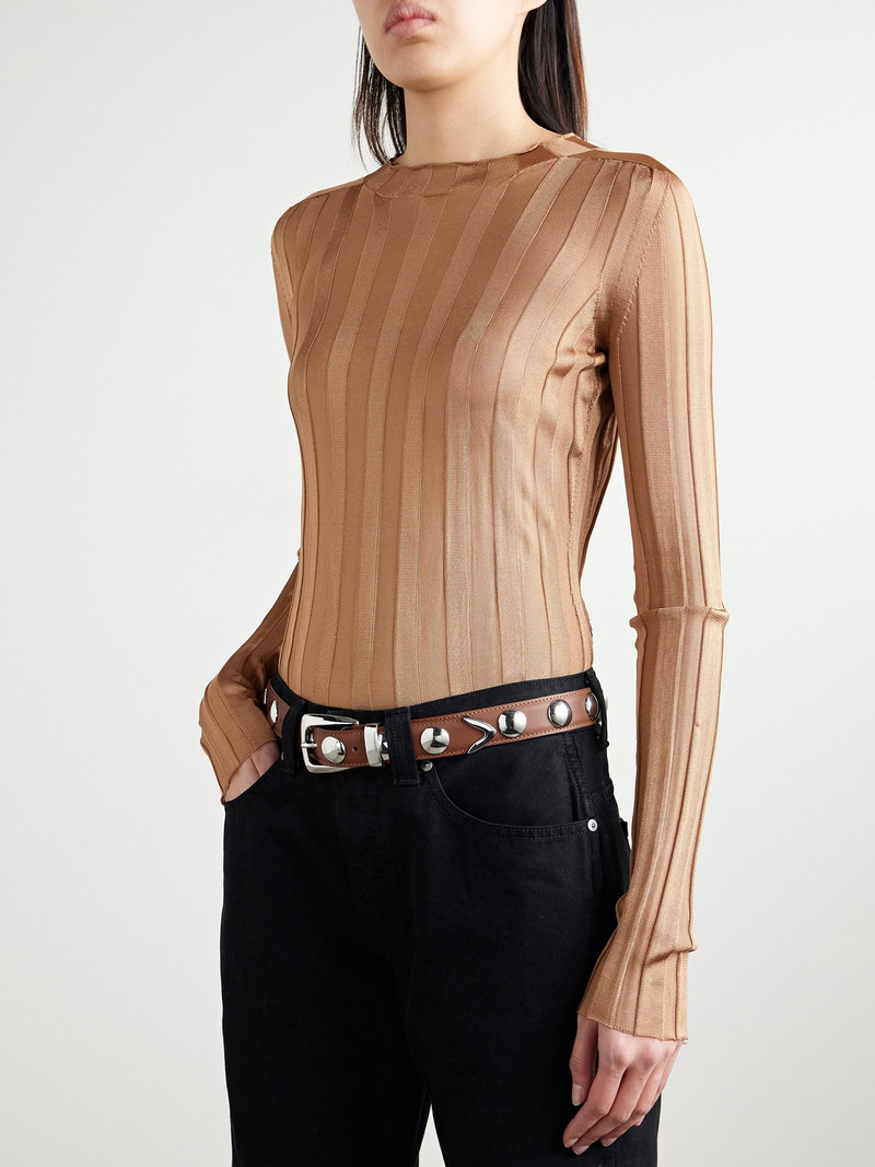 KHAITE Benny Studded Leather Belt outlook