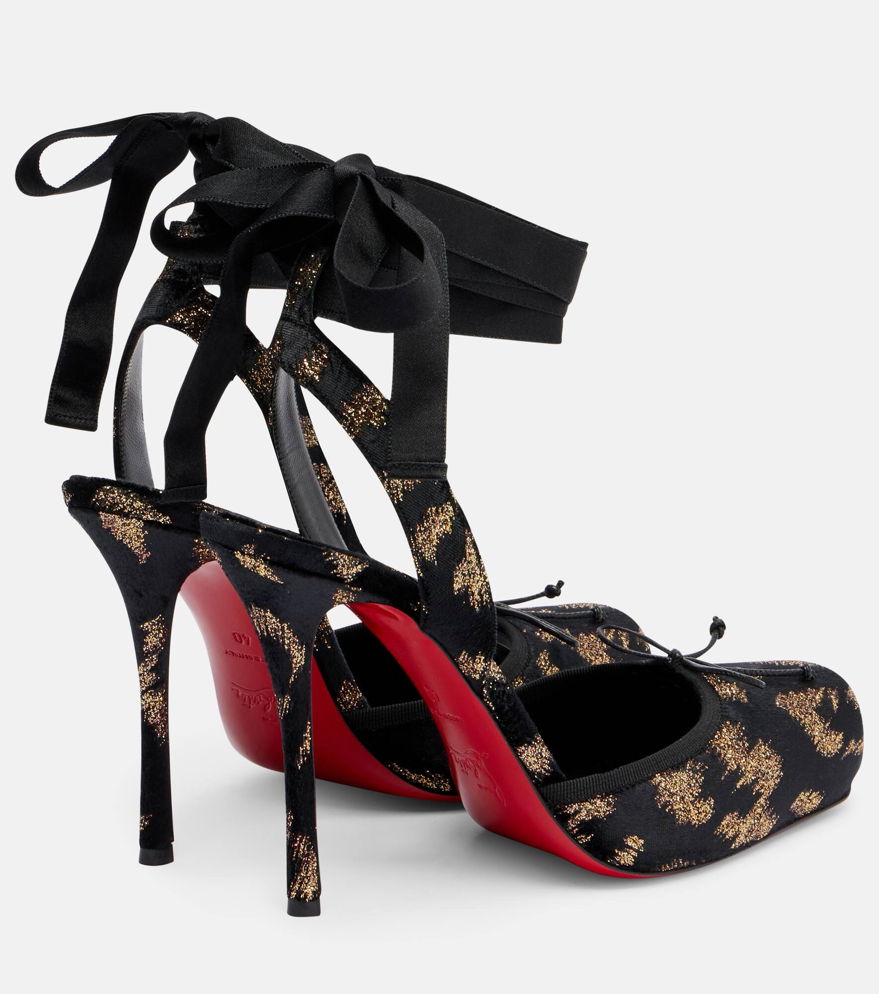 Cassia 100 velvet and lamé pumps - 2