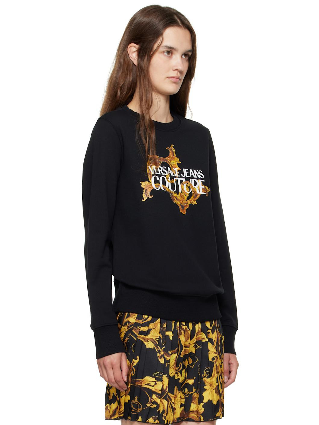 Black Screen-Printed Sweatshirt - 2
