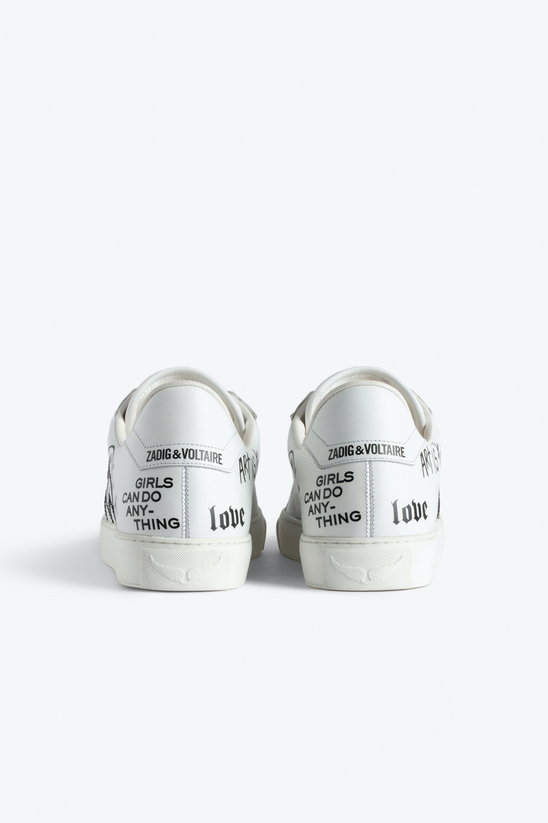 ZV1747 La Flash Low-Top Graffiti Sneakers 4