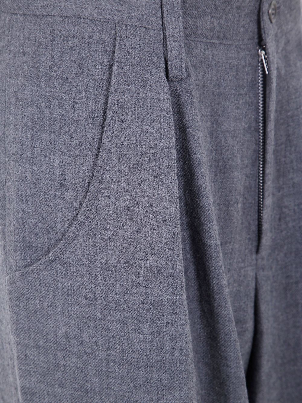 pleated-front wool trousers - 3
