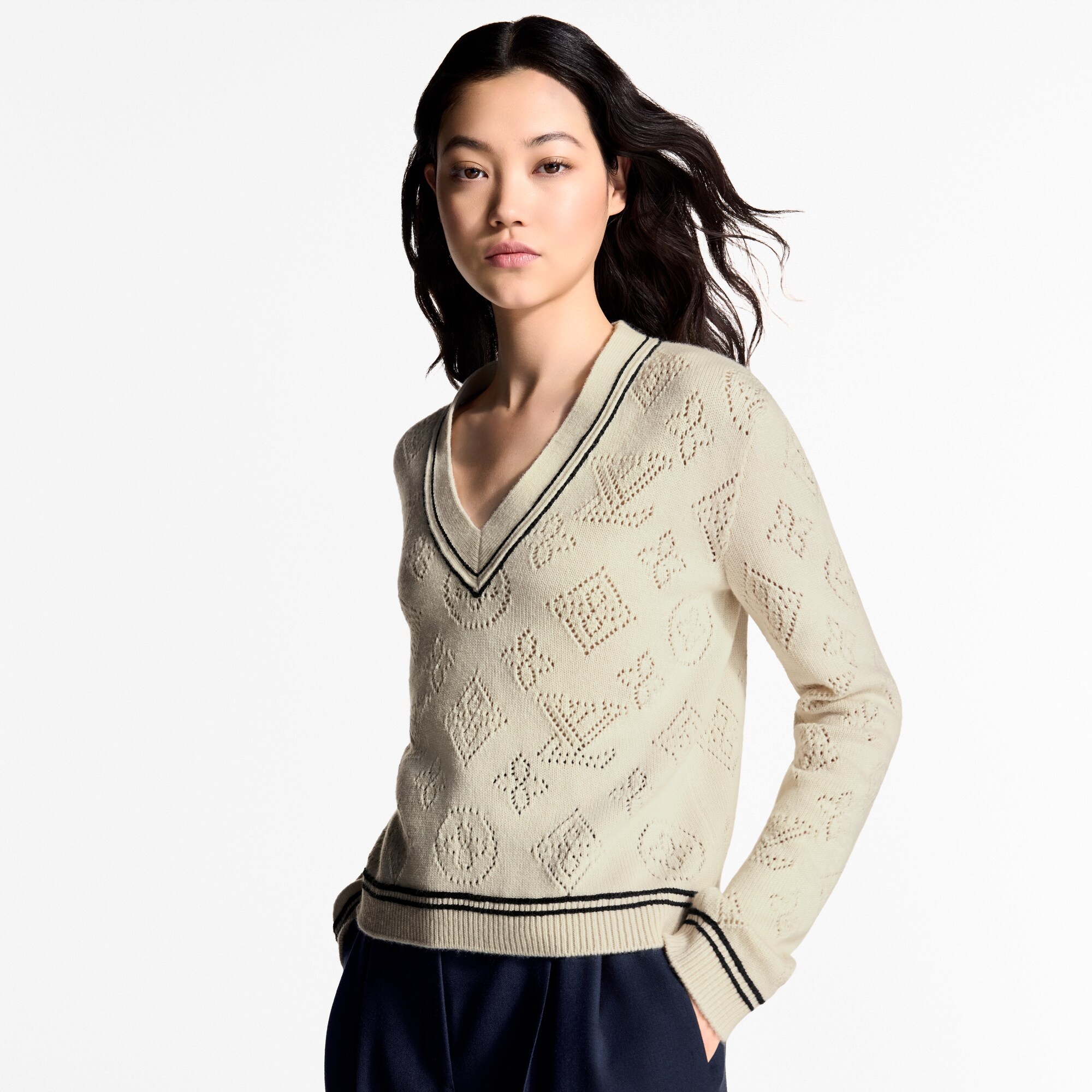Stripe Accent Pullover - 5