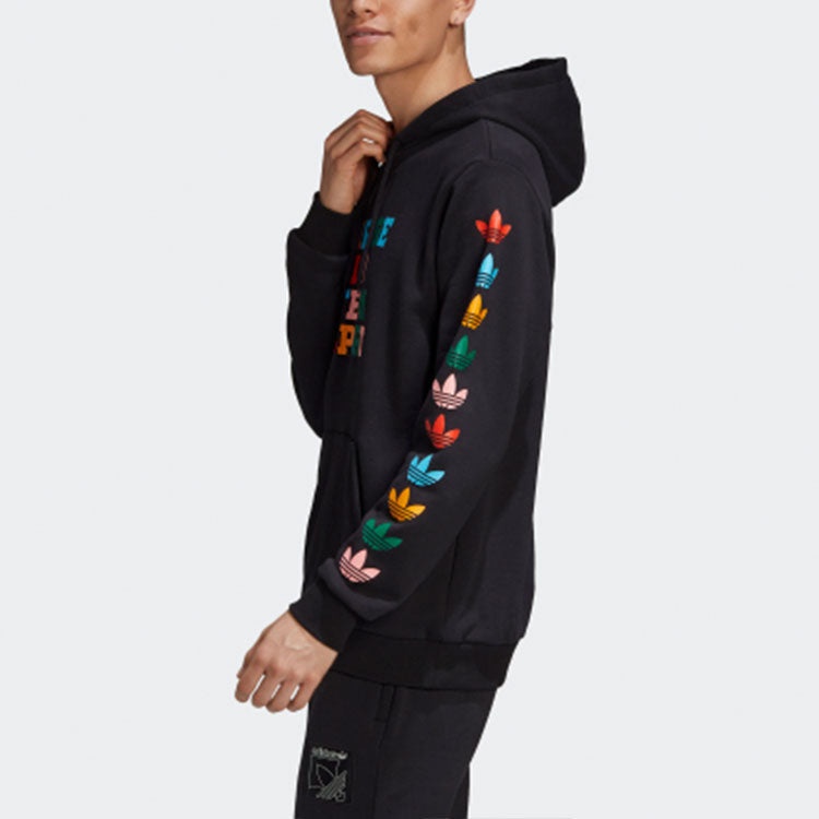 adidas originals Cts Multi Hdy Multi-Color Alphabet Printing Pullover Black GP4439 - 5