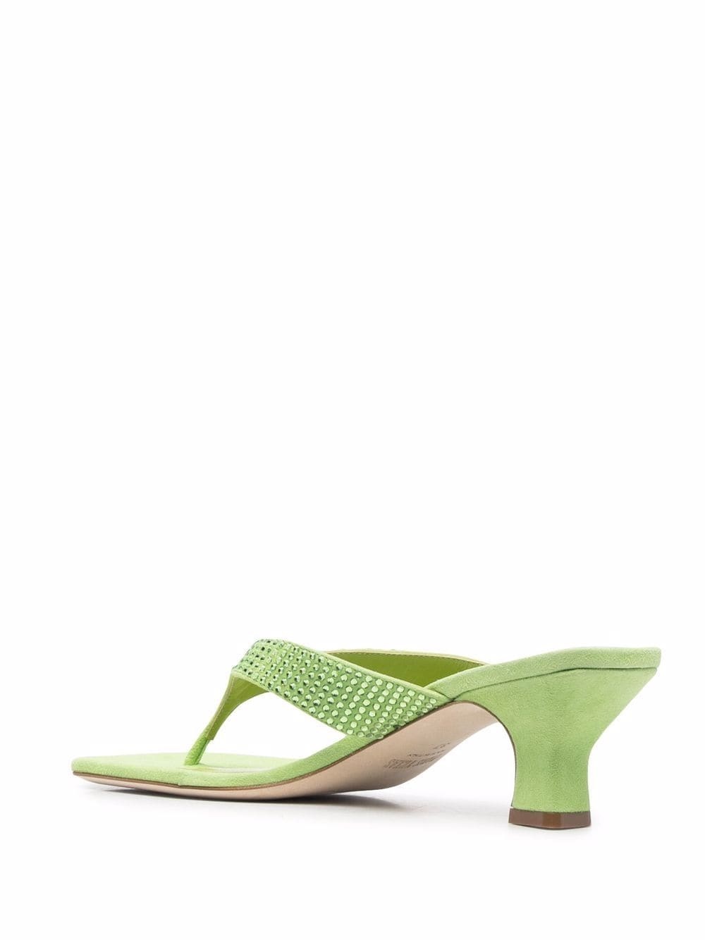 rhinestone-embellished leather sandals - 3