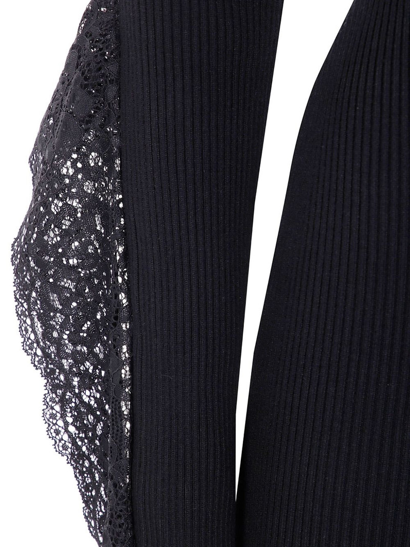 lace-insert ribbed dress 3