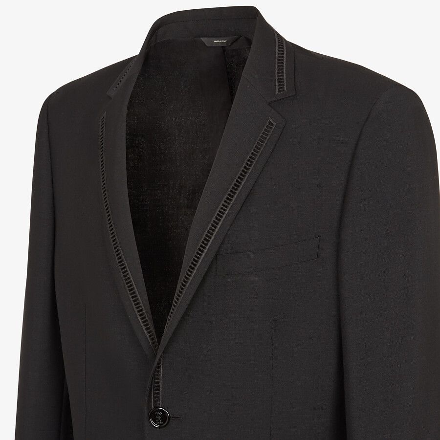 Black wool blazer - 4