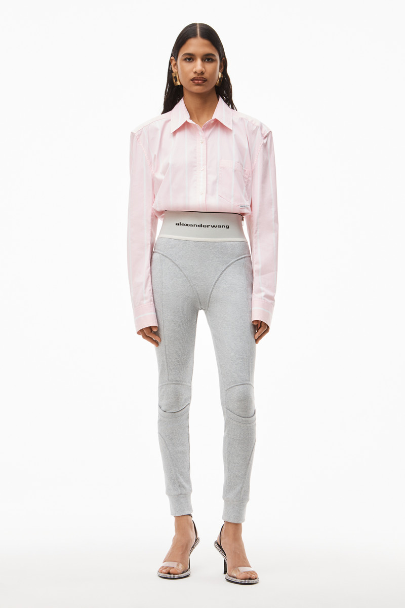 Alexander Wang LOGO ELASTIC LEGGING IN RIBBED JERSEY outlook