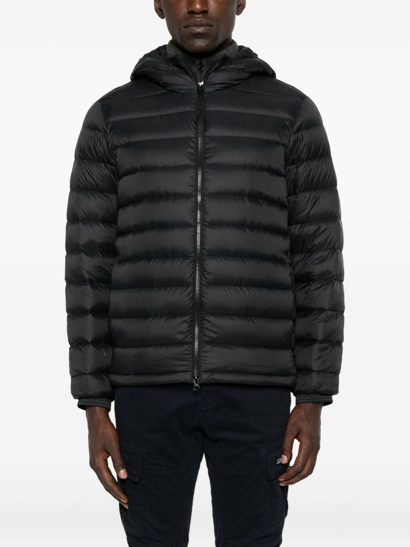 hooded panelled coat 6