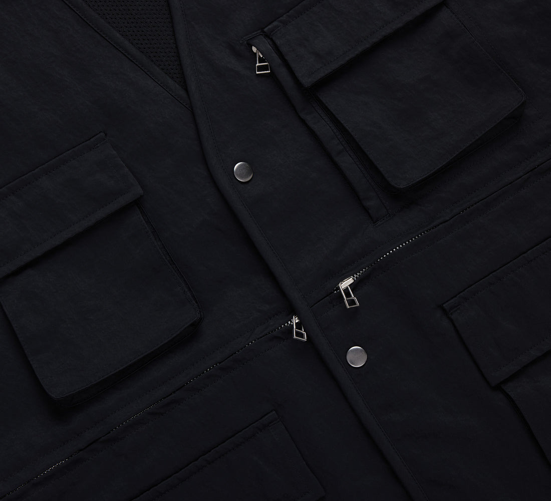 Field Vest - Black Wrinkle Nylon - 3