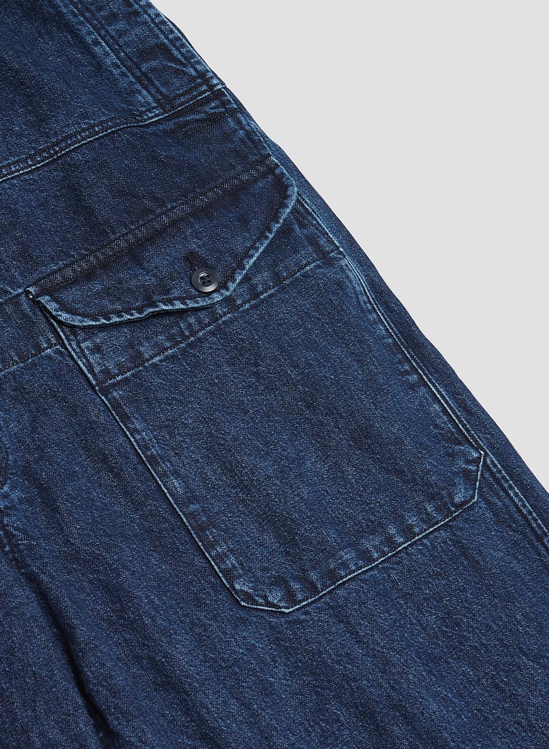Railway Dungaree Denim in Washed Indigo - 5