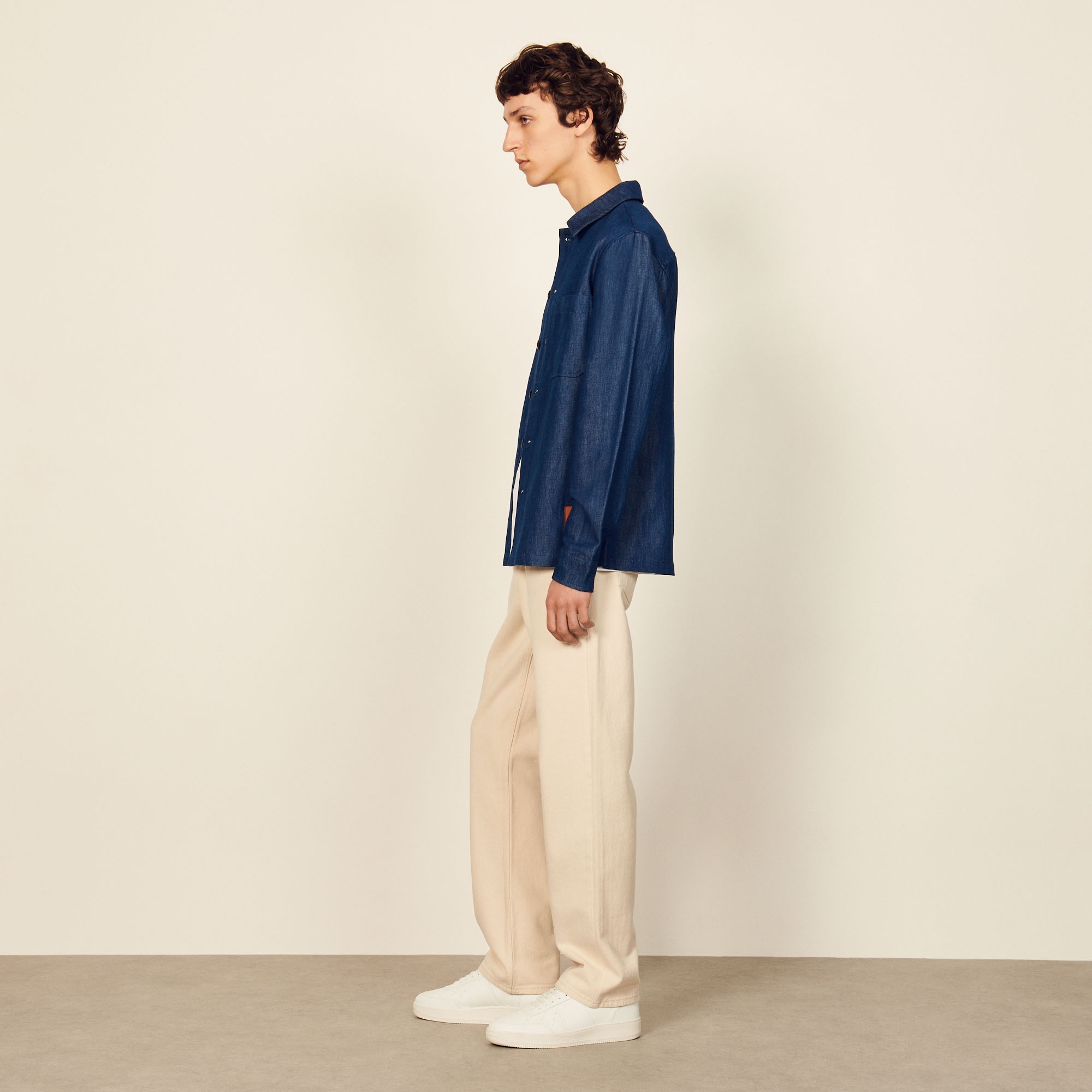Linen and organic cotton overshirt - 4