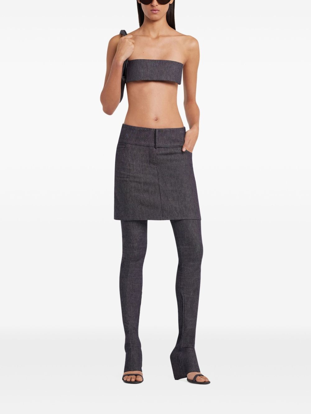 belted mini skirt - 2