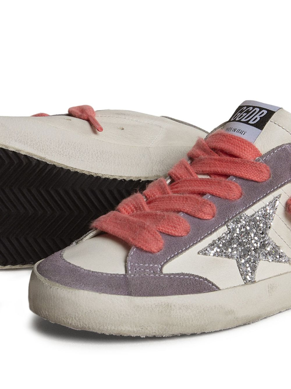 Super Star glitter-star leather sneakers - 3