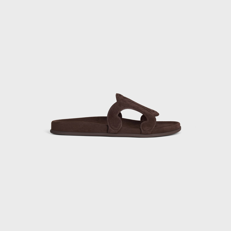 TRIOMPHE SLIDE IN SUEDE CALFSKIN 1